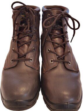 AdTec 9895 Men’s Size 12 Brown Leather Steel Toe 6” Work Boots Slip Resistant